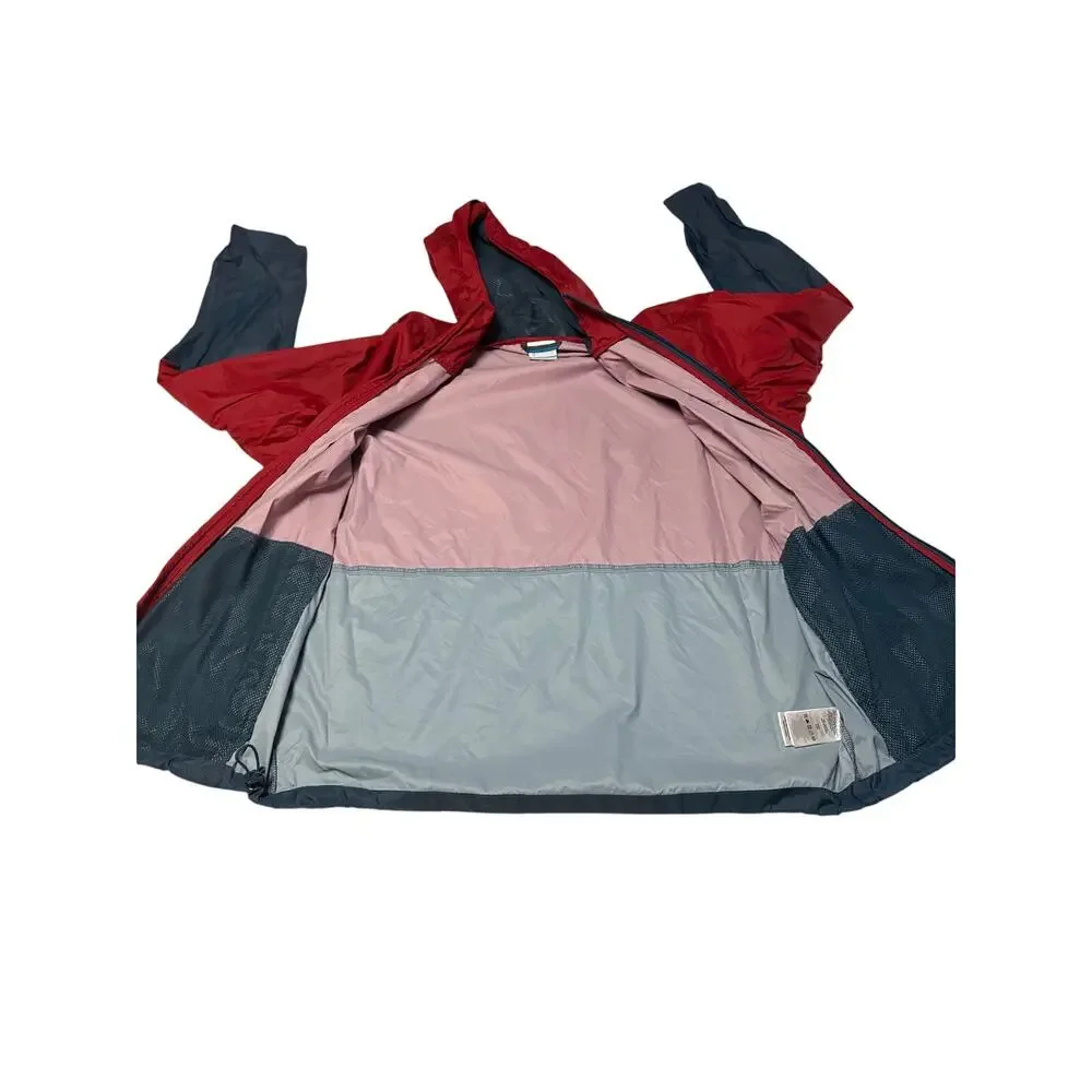Columbia Sportwear Men’s Roan Mountain Jacket - red and gray/blue Large raincoat